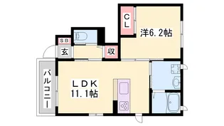 ベルクール加東 A棟【1階】の間取り