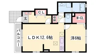 ランボ・イーリス【1階】の間取り