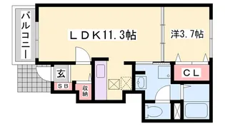 モンテローザ【1階】の間取り
