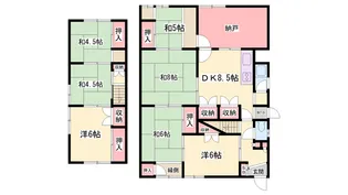 兵庫県加古川市東神吉町升田【テラスハウス】の間取り