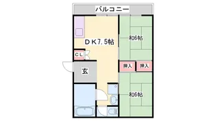 上野田マンション【502号室】の間取り