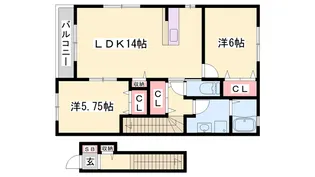 エストコート【2階】の間取り