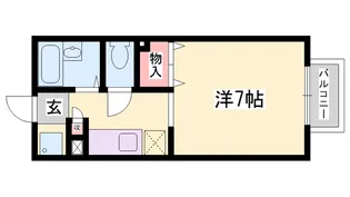 パセオ姫路Ⅱ【2階】の間取り