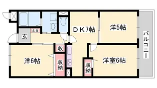 シャルマン今宿【2階】の間取り