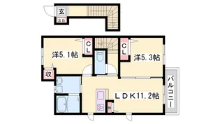 加東市社【205号室】の間取り