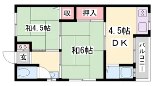 高芝荘【1階】の間取り