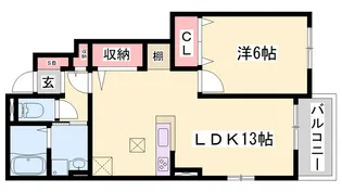 プランドールⅡ【101号室】の間取り