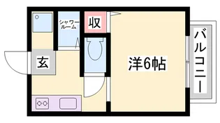 1Kの間取り画像
