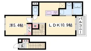 パジェール・アン【2階】の間取り
