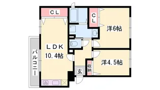AMENITYおきはま【1階】の間取り