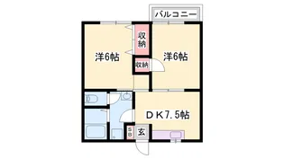 エクセラン春日【1階】の間取り