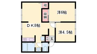 エクセル山崎【201号室】の間取り
