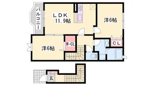 アセント・ヴィラⅠ【2階】の間取り