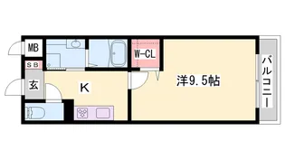 ビジュ ドゥ・メール【303号室】の間取り
