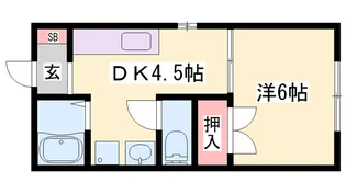 ハイネスS A【202号室】の間取り