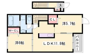 マロンヒルズB【2階】の間取り