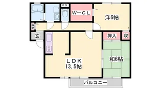 グリーンコート A棟【102号室】の間取り