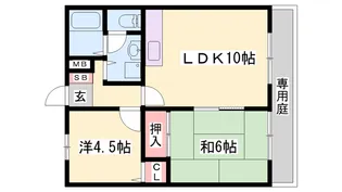 クレール香呂A【205号室】の間取り