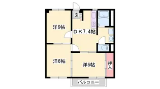 ニューシティK&M【2階】の間取り