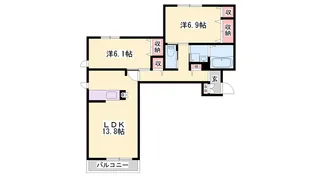 ベレオ東加古川【0205号室】の間取り