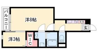 カサ・ヴィアーレⅡ【1階】の間取り
