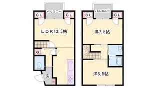 ビラージュ末広町【103号室】の間取り