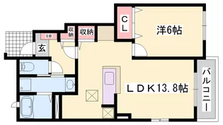 メゾン・ド・リーヴ【1階】の間取り