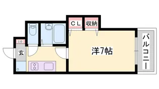 ジュネス野里【403号室】の間取り
