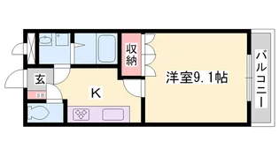 ヴェルジュール御着【2階】の間取り