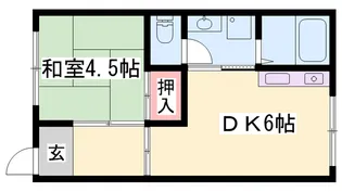 東口アパート【201号室】の間取り