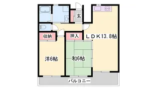 フレンドM東山【0103号室】の間取り