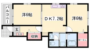 テラエスペランサA【1階】の間取り