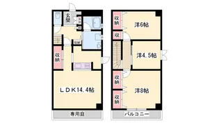 ルミエール龍野 B棟【B-1号室】の間取り