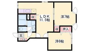 アンソレイエN【1階】の間取り