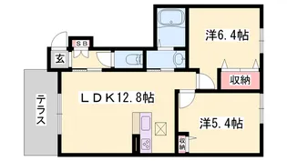MAST COURT新野辺【A102号室】の間取り