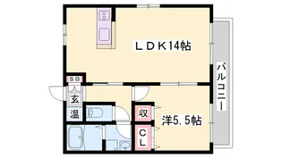 アパートメントハウス京口【1階】の間取り