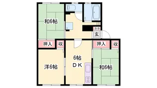叶い坂【1-3号室】の間取り