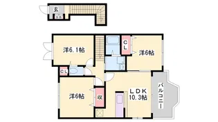 モデルン-ミーツ.【2階】の間取り