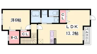 ウッドパストラルⅡ【202号室】の間取り