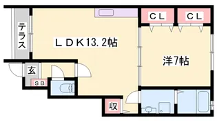 メゾンタカモト 一番館【1階】の間取り