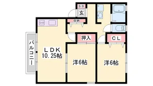 ラ・メゾン・クレール【203号室】の間取り