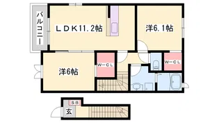 サンファースト 勝原【2階】の間取り