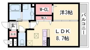 メゾンドールM【101号室】の間取り