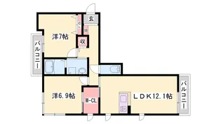 イースト グランテージ【2階】の間取り