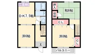 アベニュー安室【5号室】の間取り