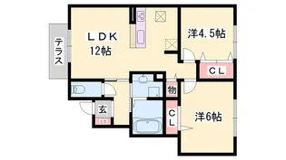 コーポラスイヅツ【1階】の間取り