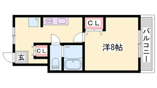ジュネス伊伝居Ⅱ【4階】の間取り
