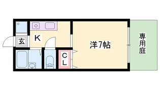 パセオ柿山伏【101号室】の間取り