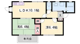 フレグランス今市【0101号室】の間取り