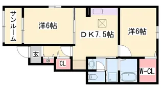 アルモニ カルム【1階】の間取り